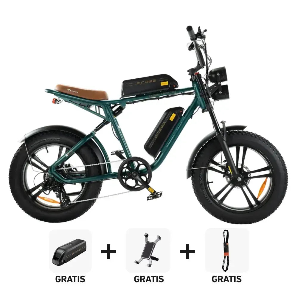 Combi-Deal! | ENGWE M20 - Dubbele Accu - Groen - fatbikeskopen.nl