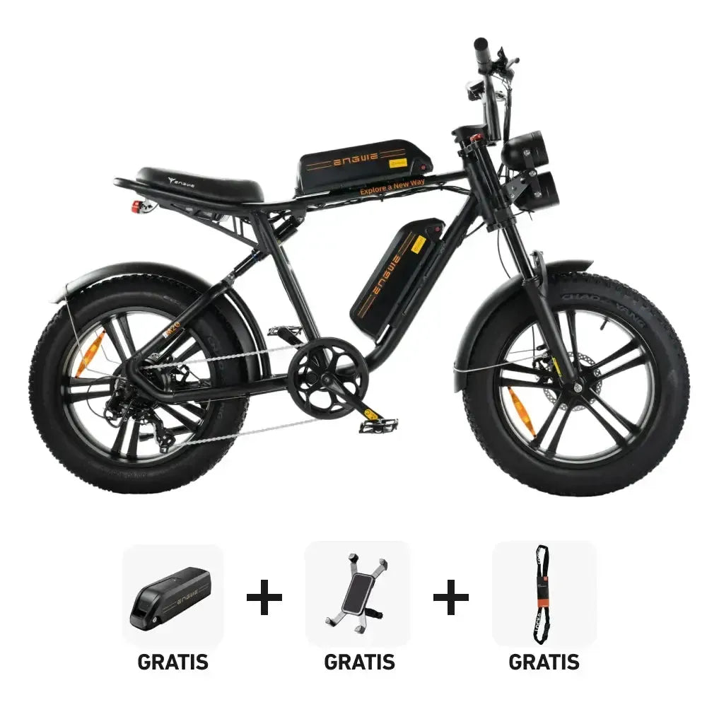 Combi-Deal! | ENGWE M20 Dubbele Accu - Zwart - fatbikeskopen.nl