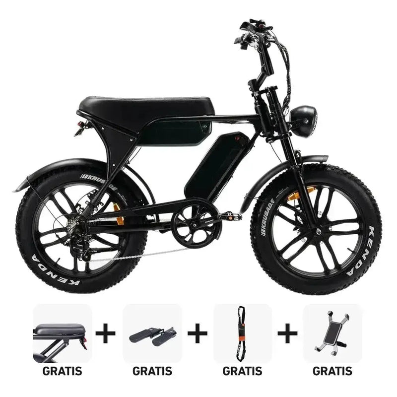 Combi-Deal! | OUXI V8.4 Max - Zwart - fatbikeskopen.nl