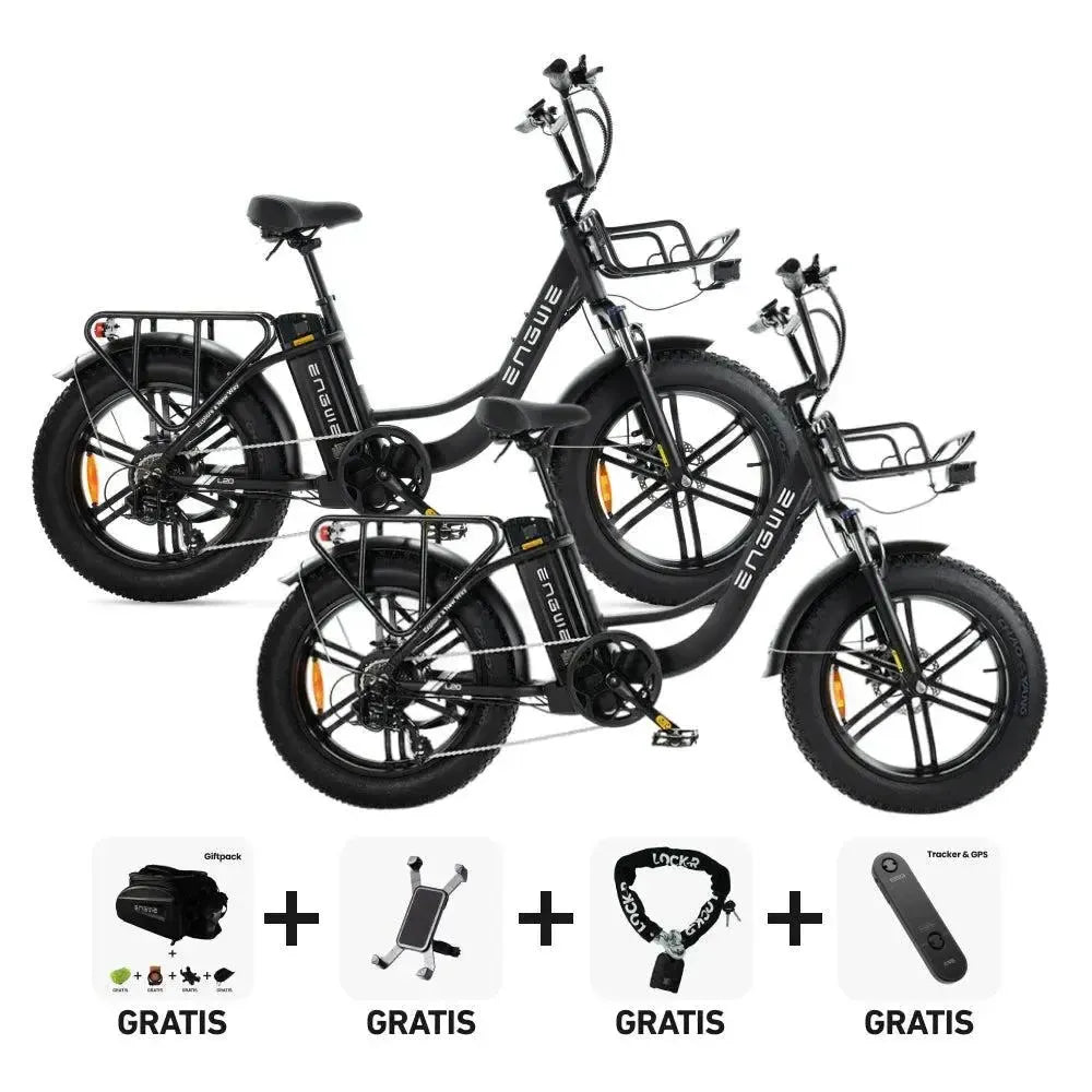 DUO Deal! | ENGWE L20 - Zwart - fatbikeskopen.nl