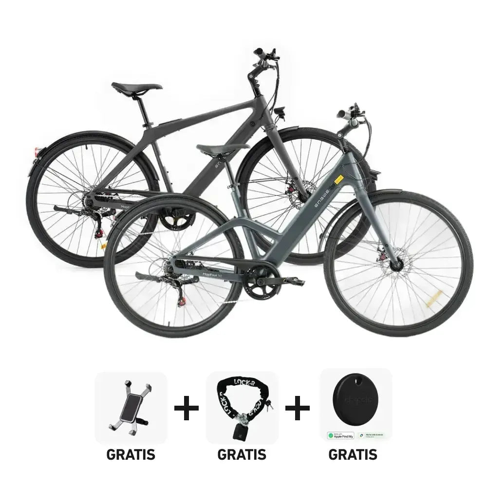 DUO Deal! | ENGWE Mapfour N1 Air - Lage instap - Grijs - fatbikeskopen.nl