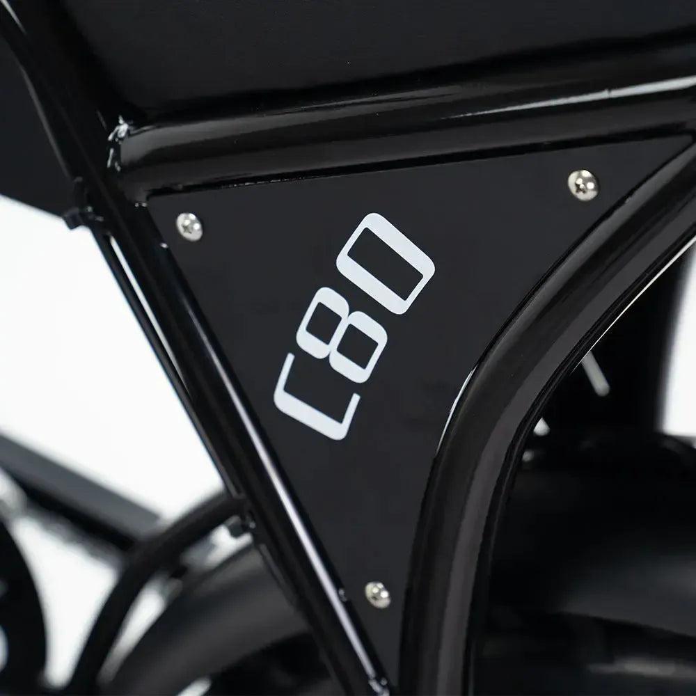 OUXI C80 MAX (Dubbele Accu) - Zwart - fatbikeskopen.nl