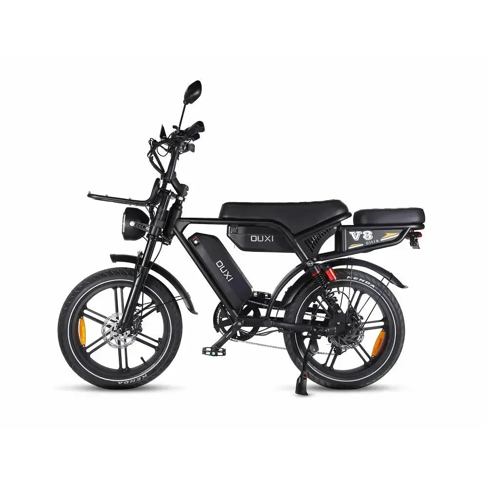 Ouxi V8 Ultra Max - Zwart - Bruin Zadel - fatbikeskopen.nl