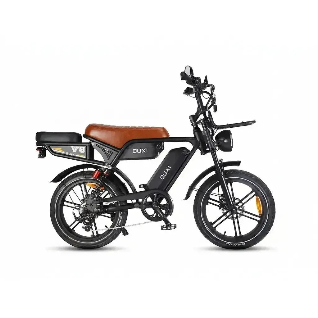 Ouxi V8 Ultra Max - Zwart - Bruin Zadel - fatbikeskopen.nl