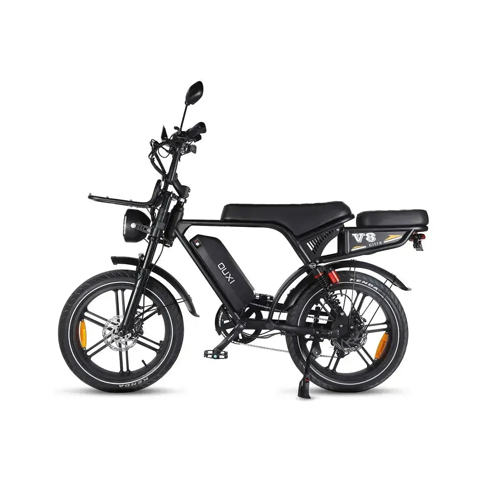 Ouxi V8 Ultra - Zwart - Bruin Zadel - fatbikeskopen.nl