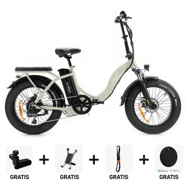 SUPER Deal | Windgoo E20 Pro - Beige - fatbikeskopen.nl