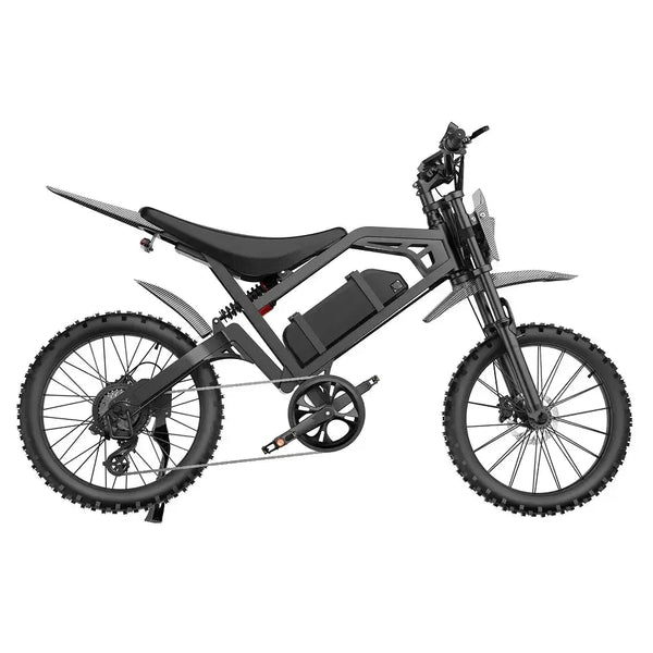 V20 Cross - Zwart - fatbikeskopen.nl