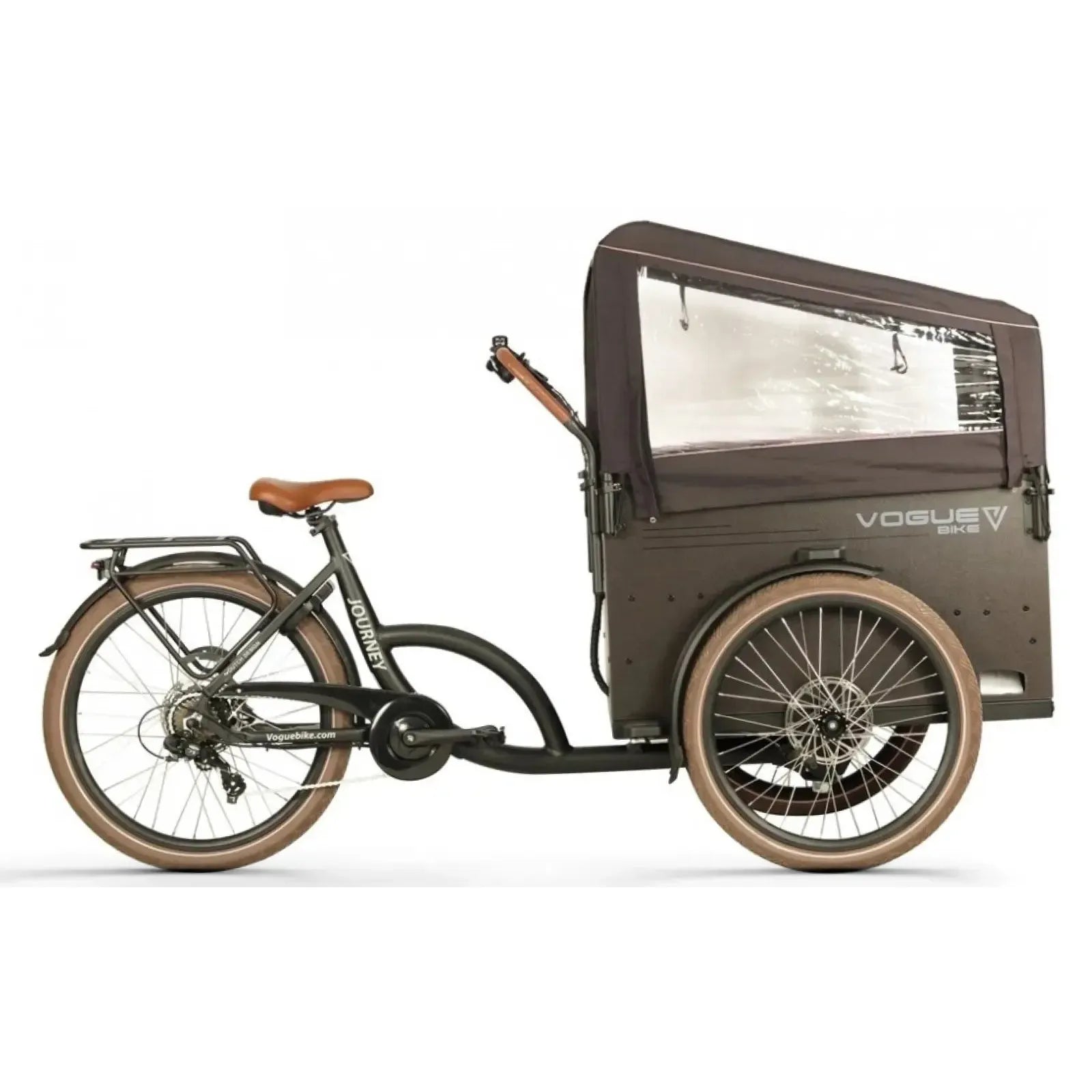Vogue Journey Plus - Matt Black - Brown - fatbikeskopen.nl
