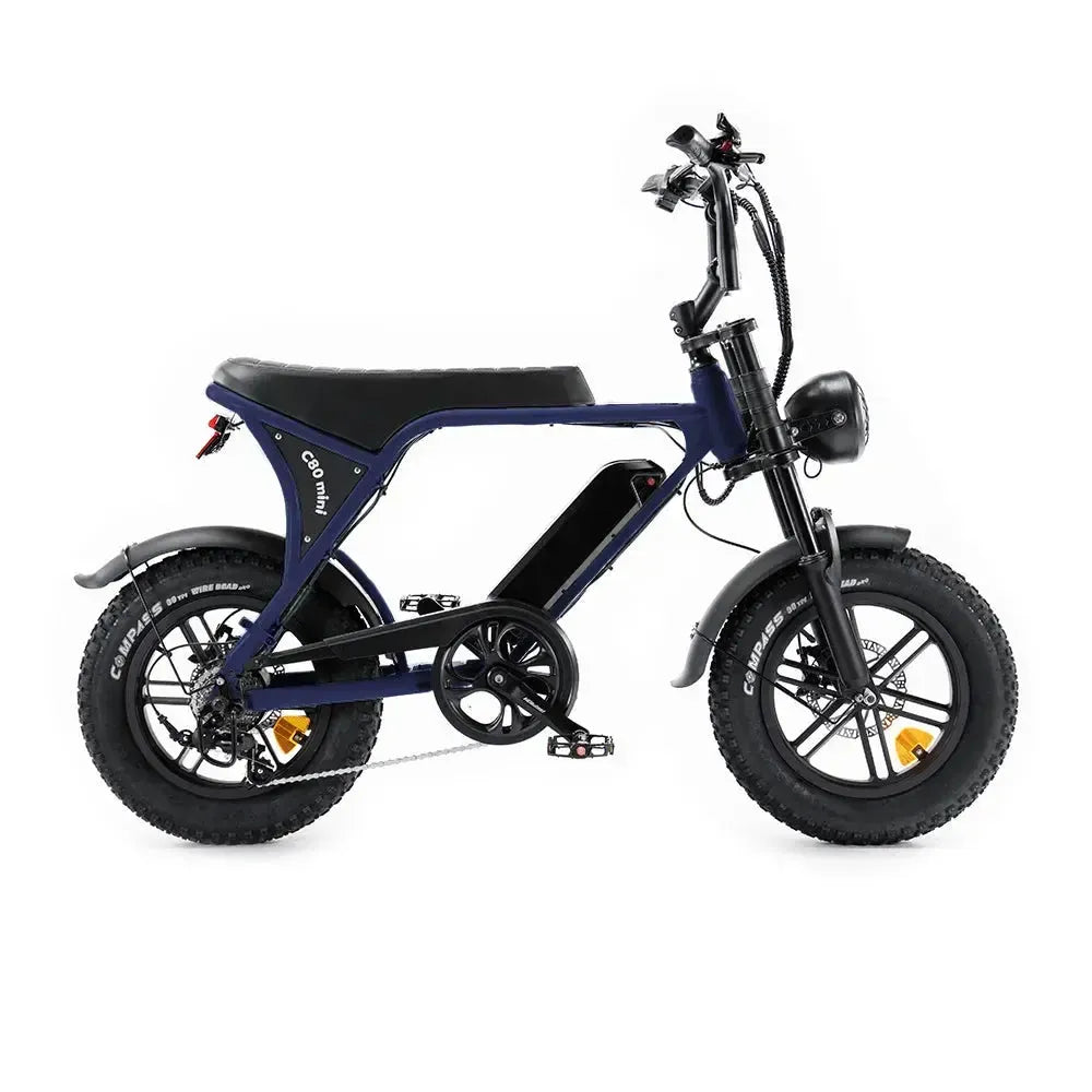 C80 - Mini Fatbike - Blauw - fatbikeskopen.nl