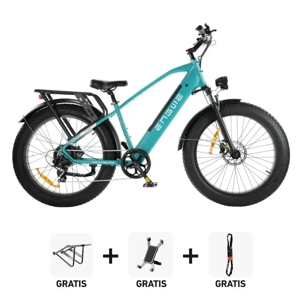 Combi-Deal! | ENGWE E26 - Hoge Instap - Blauw - fatbikeskopen.nl