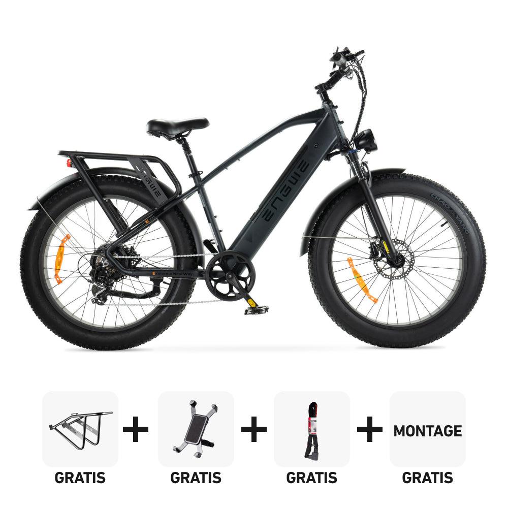 Combi-Deal! | ENGWE E26 - Hoge Instap - Zwart - fatbikeskopen.nl