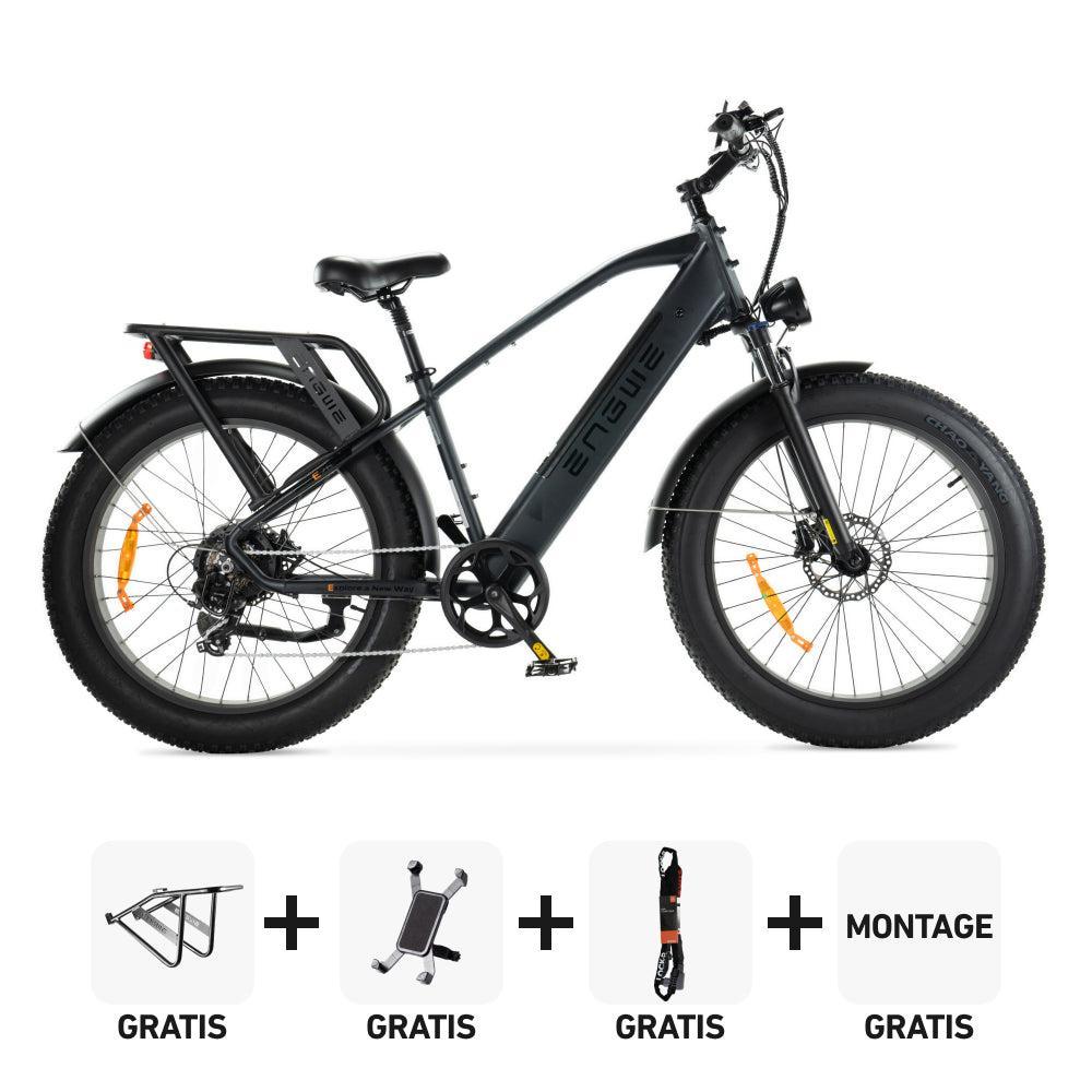 Combi-Deal! | ENGWE E26 - Hoge Instap - Zwart - fatbikeskopen.nl