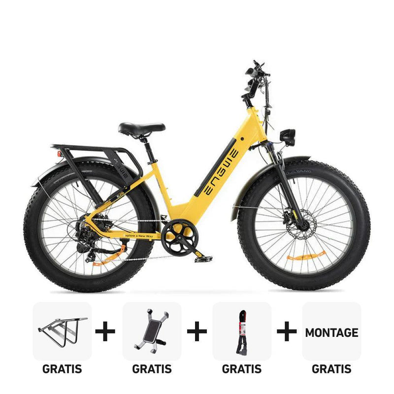 Combi-Deal! | ENGWE E26 - Lage Instap - Geel - fatbikeskopen.nl