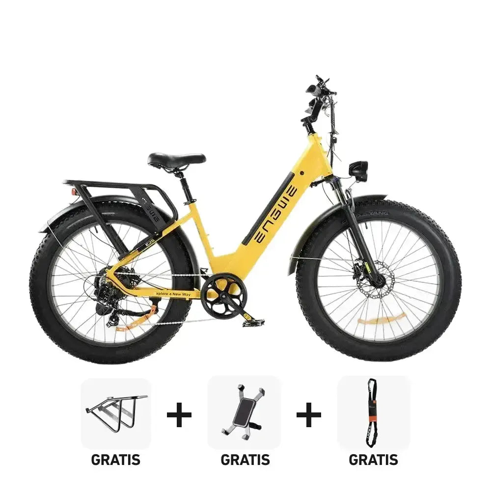 Combi-Deal! | ENGWE E26 - Lage Instap - Geel - fatbikeskopen.nl