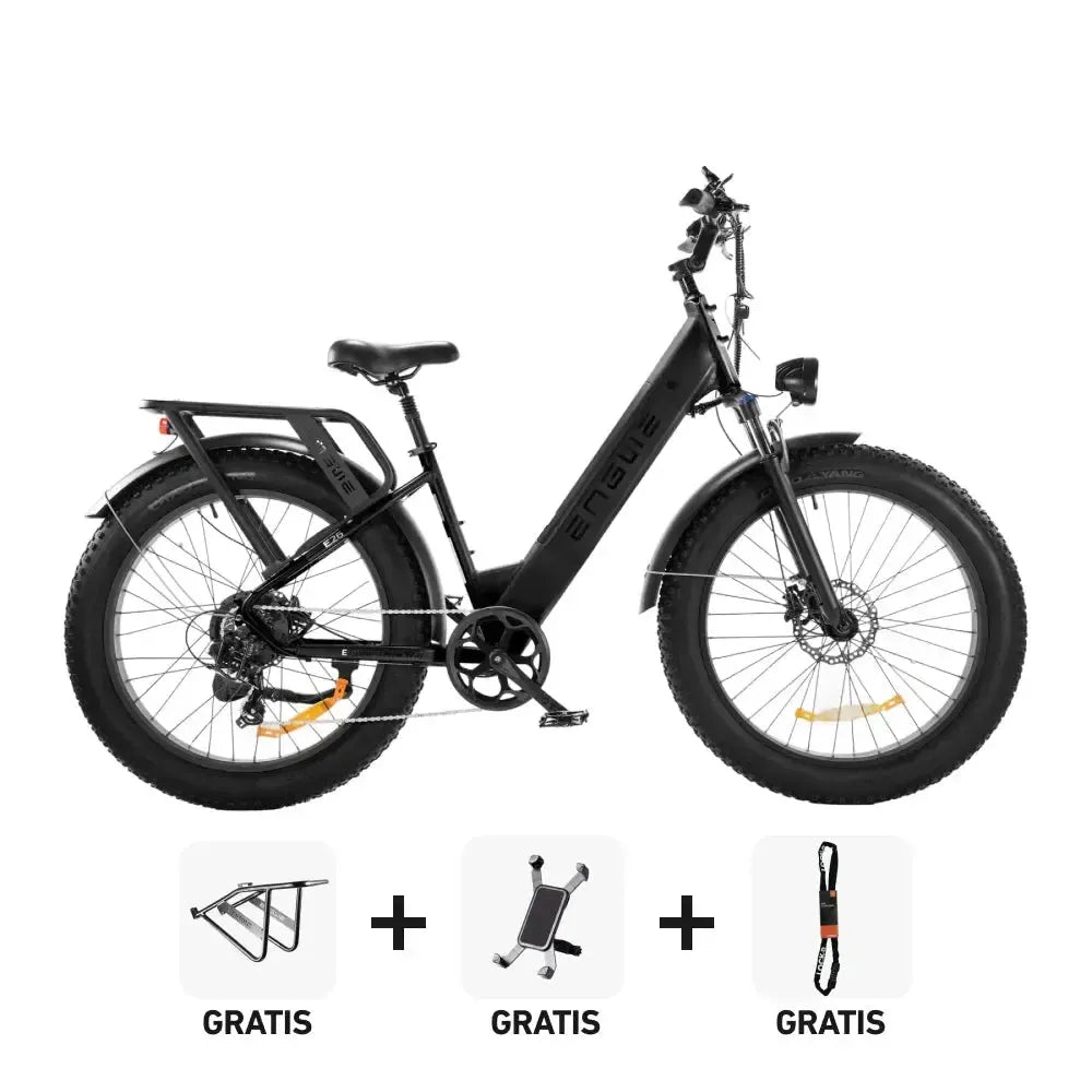 Combi-Deal! | ENGWE E26 - Lage Instap - Zwart - fatbikeskopen.nl