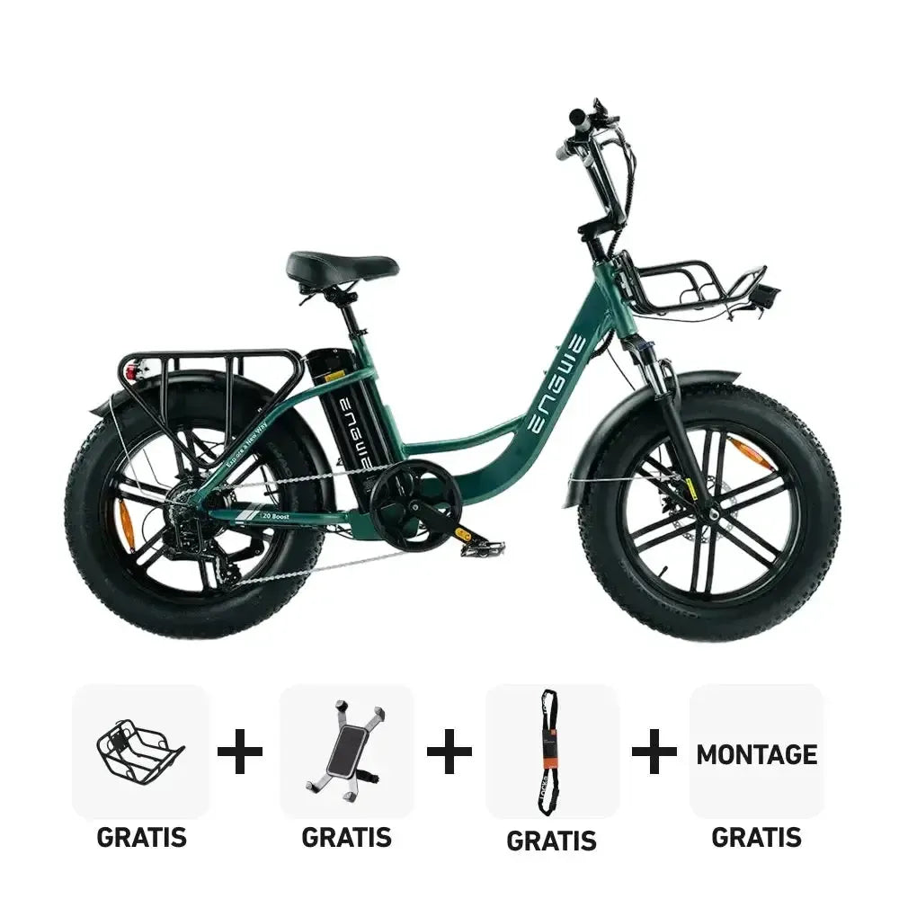 Combi-Deal! - ENGWE L20 Boost - Groen - fatbikeskopen.nl