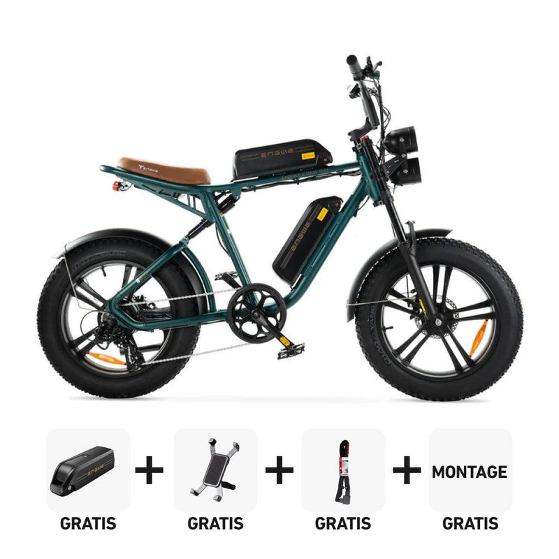 Combi-Deal! | ENGWE M20 - Dubbele Accu - Groen - fatbikeskopen.nl