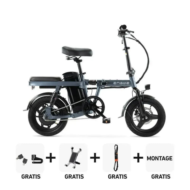 Combi-Deal! | ENGWE T14 Vouwfiets - Grijs - fatbikeskopen.nl