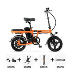 Combi-Deal! | ENGWE T14 Vouwfiets - Oranje - fatbikeskopen.nl