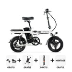 Combi-Deal! | ENGWE T14 Vouwfiets - Wit - fatbikeskopen.nl