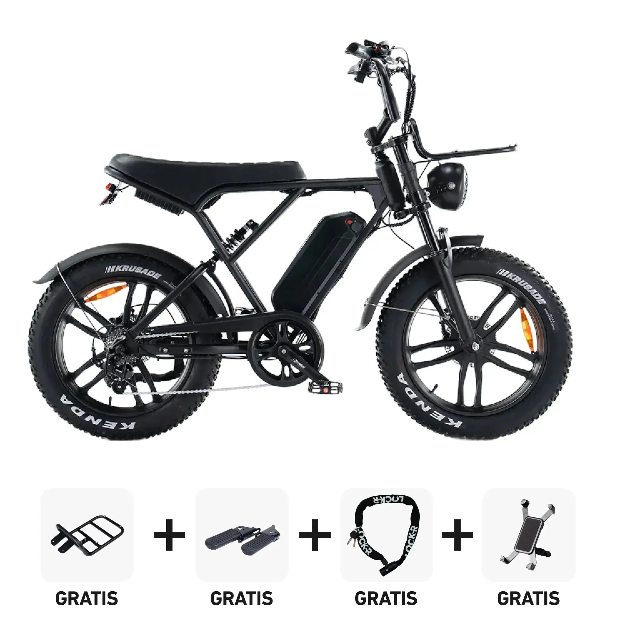 Combi-Deal! | Ouxi H9.4 - Zwart - fatbikeskopen.nl