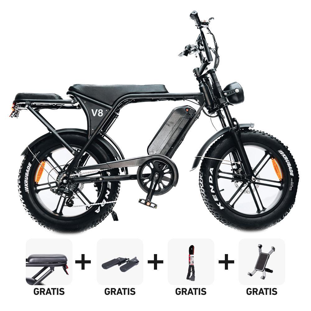 Combi-Deal! | Ouxi V8.4 - Zwart - fatbikeskopen.nl