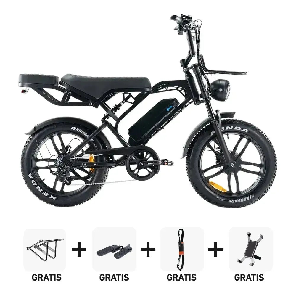 Combi-Deal | QM Wheels V20 PRO - Zwart - fatbikeskopen.nl