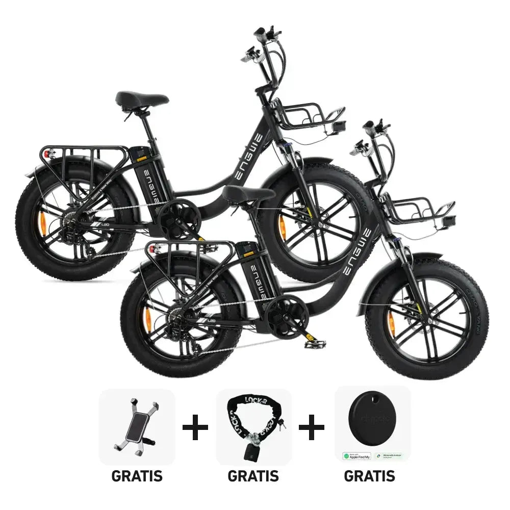 DUO Deal! | ENGWE L20 - Zwart - fatbikeskopen.nl
