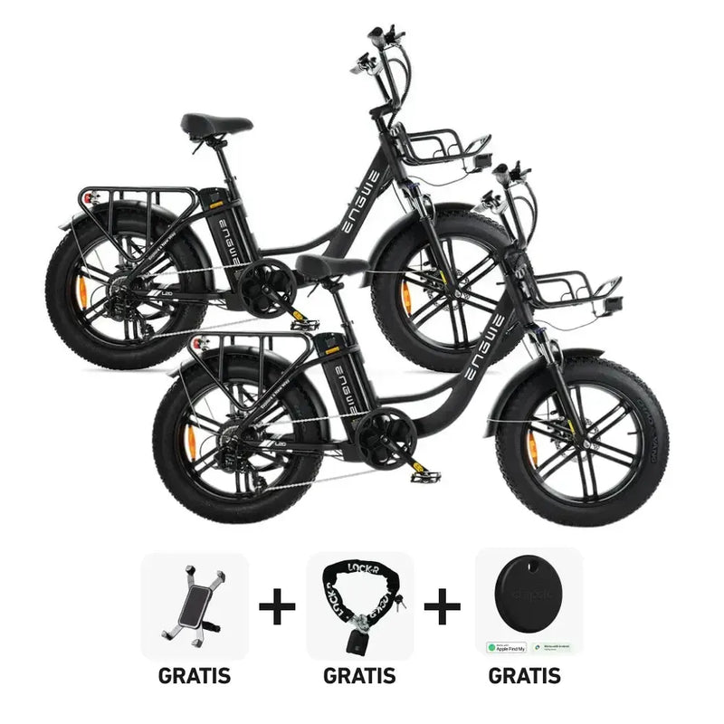 DUO Deal! | ENGWE L20 boost - Zwart - fatbikeskopen.nl