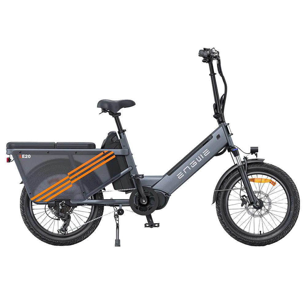 ENGWE LE20 - Longtail - Enkele Accu - Grijs - fatbikeskopen.nl