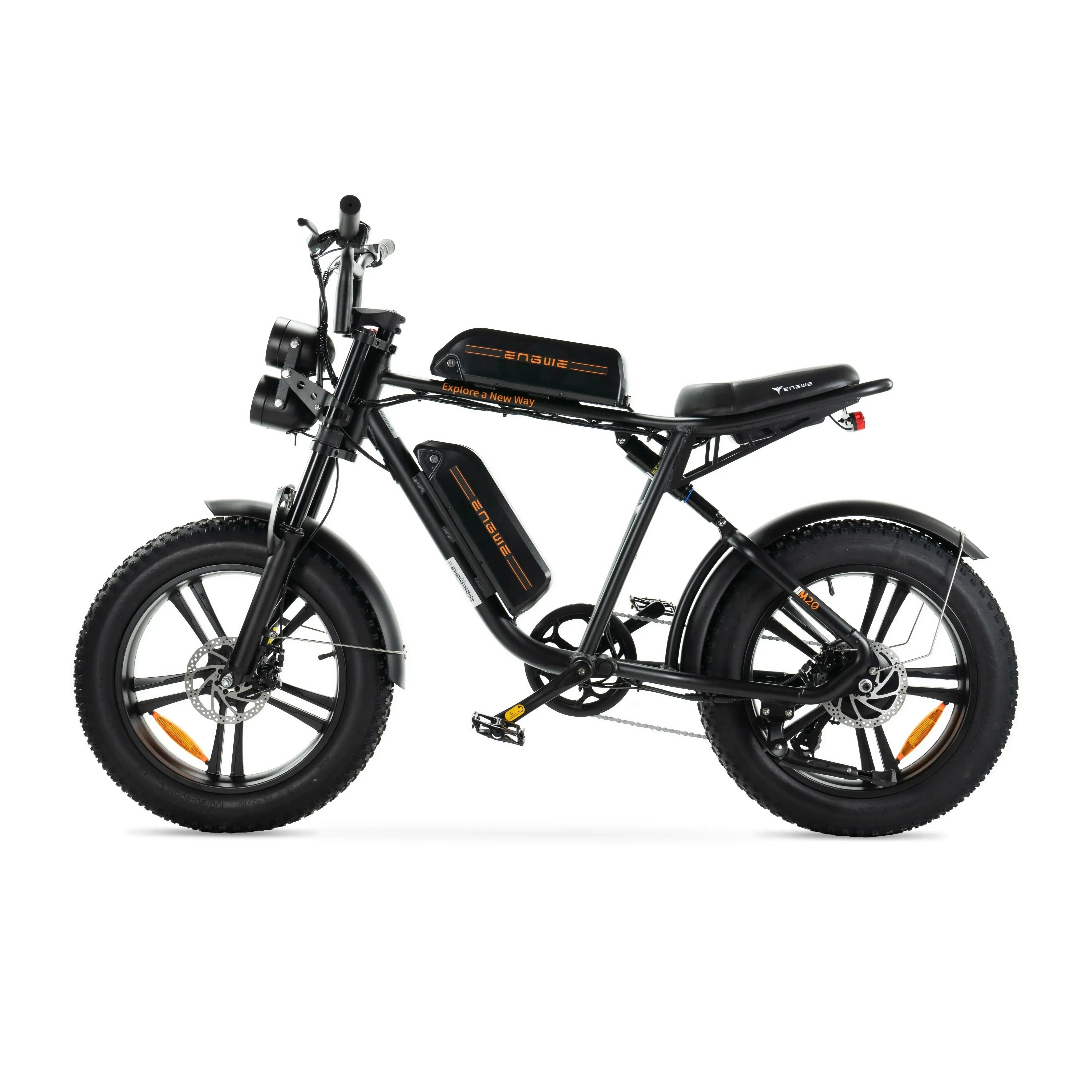 ENGWE M20 - Dubbele Accu - Zwart - fatbikeskopen.nl