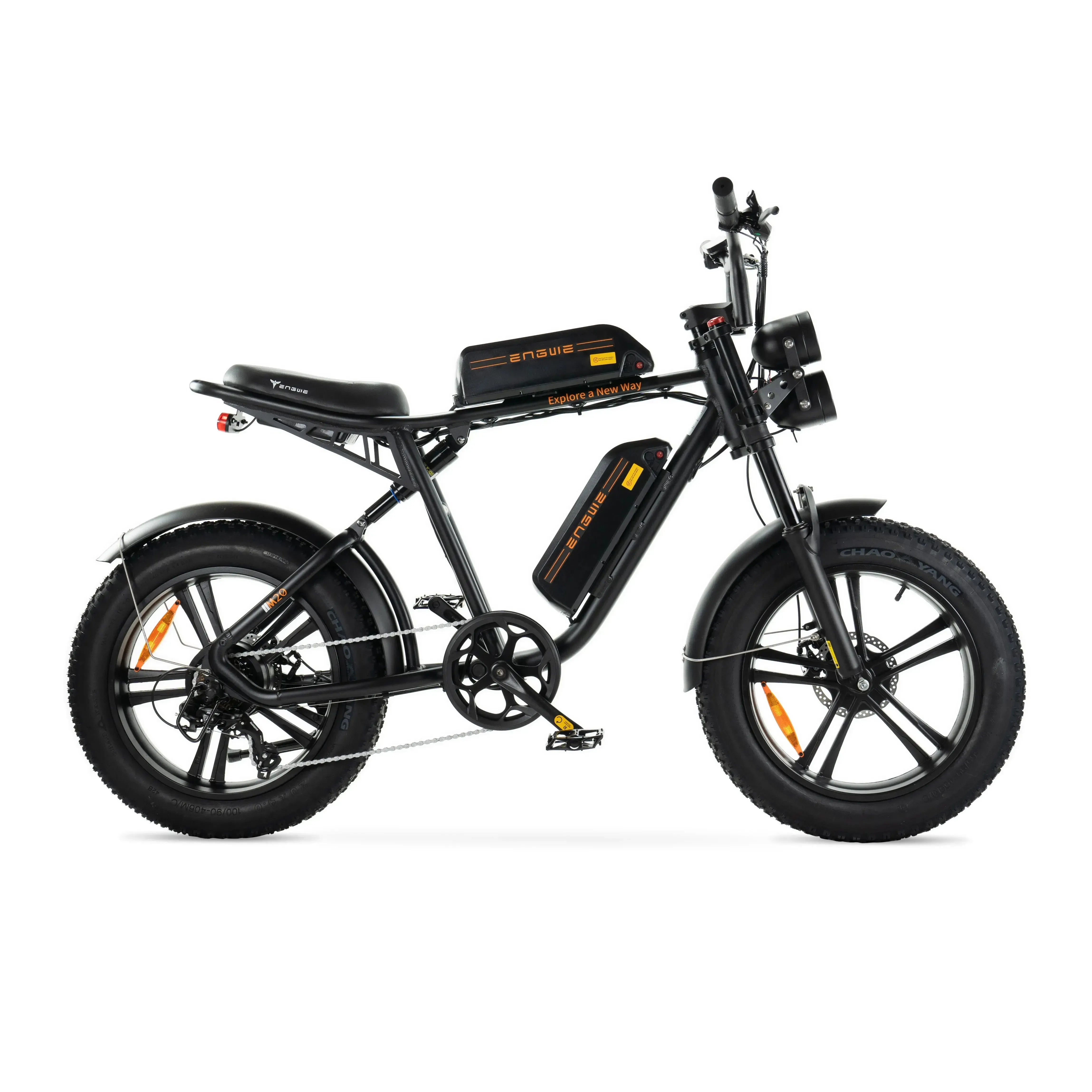 ENGWE M20 - Dubbele Accu - Zwart - fatbikeskopen.nl