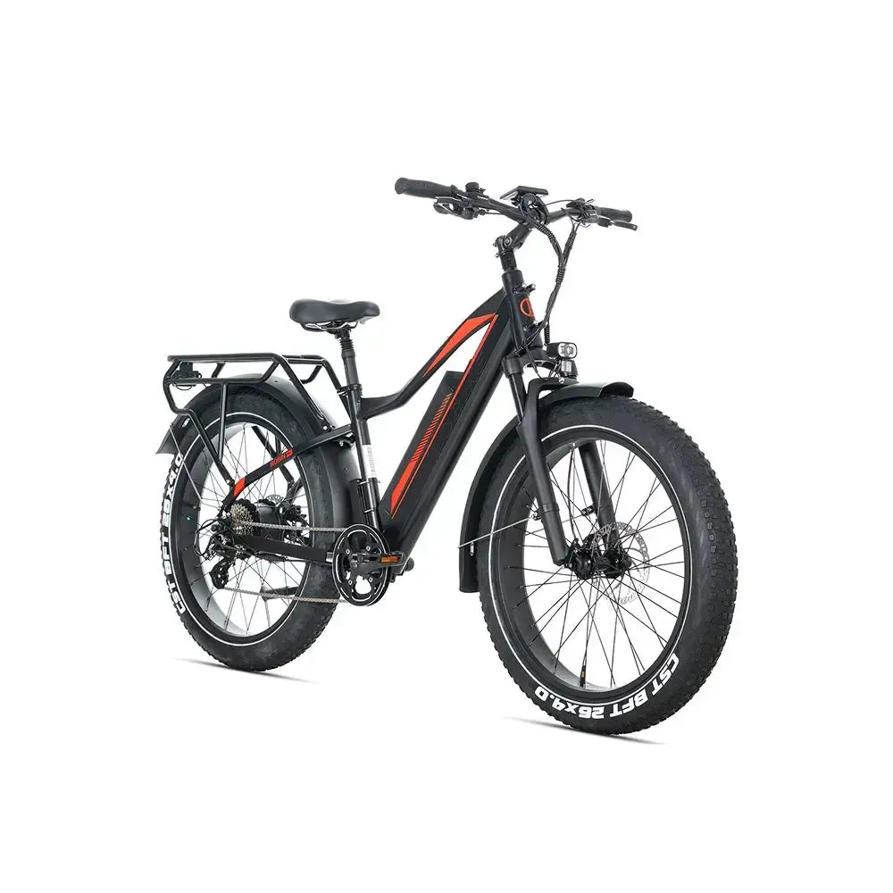 JOBOBIKE Robin Pro - Zwart-rood - fatbikeskopen.nl