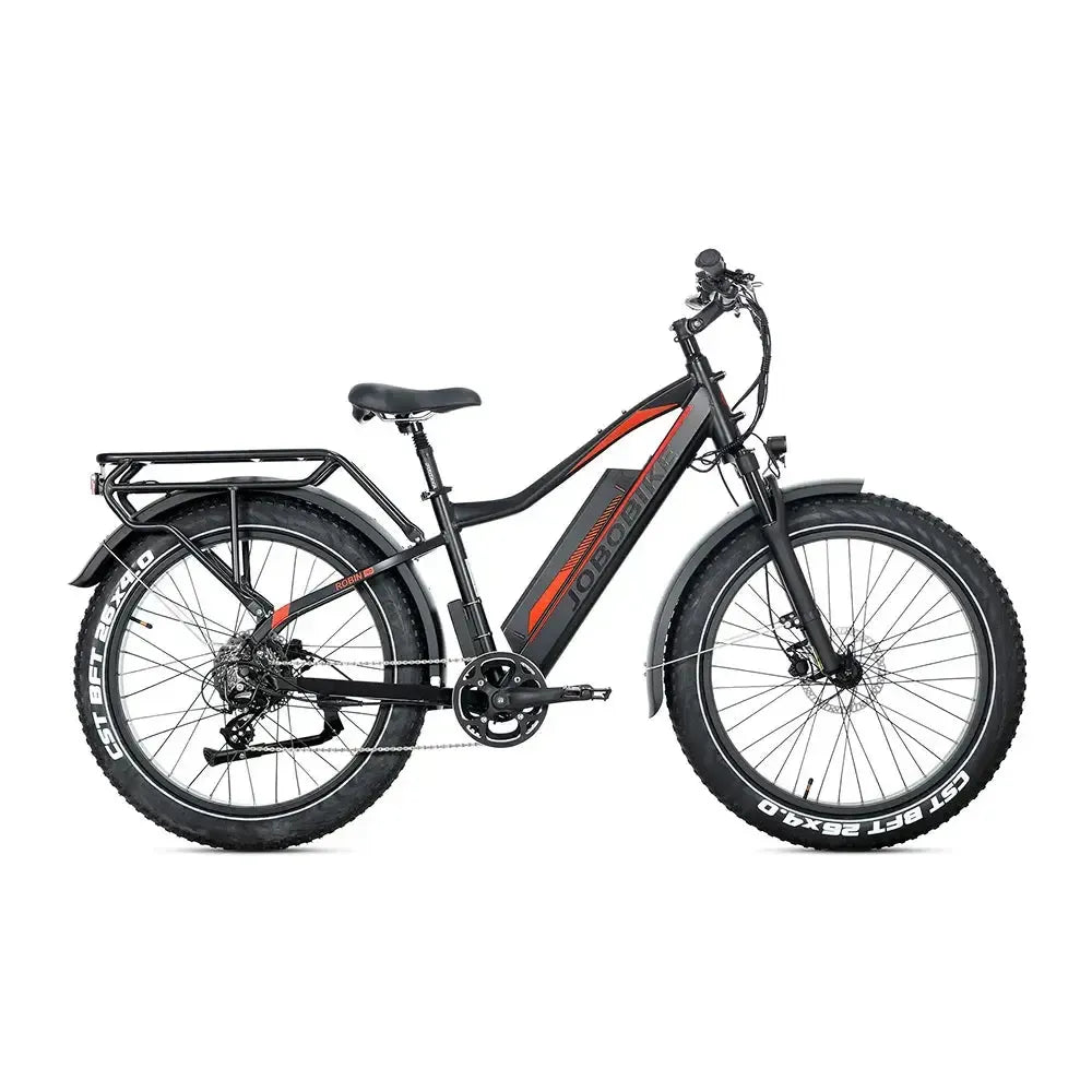 JOBOBIKE Robin Pro - Zwart-rood - fatbikeskopen.nl