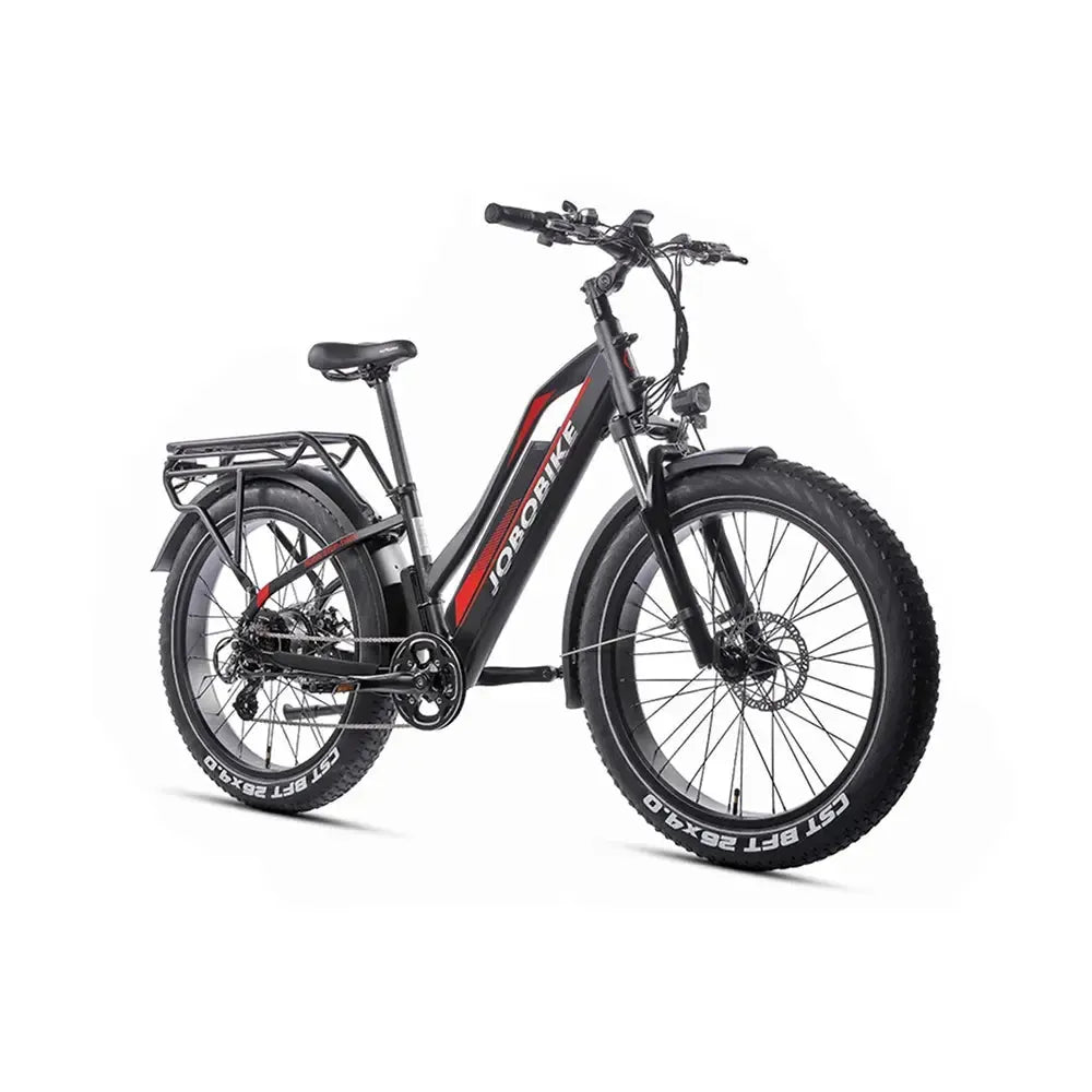 JOBOBIKE Robin ST - Zwart/Rood - fatbikeskopen.nl