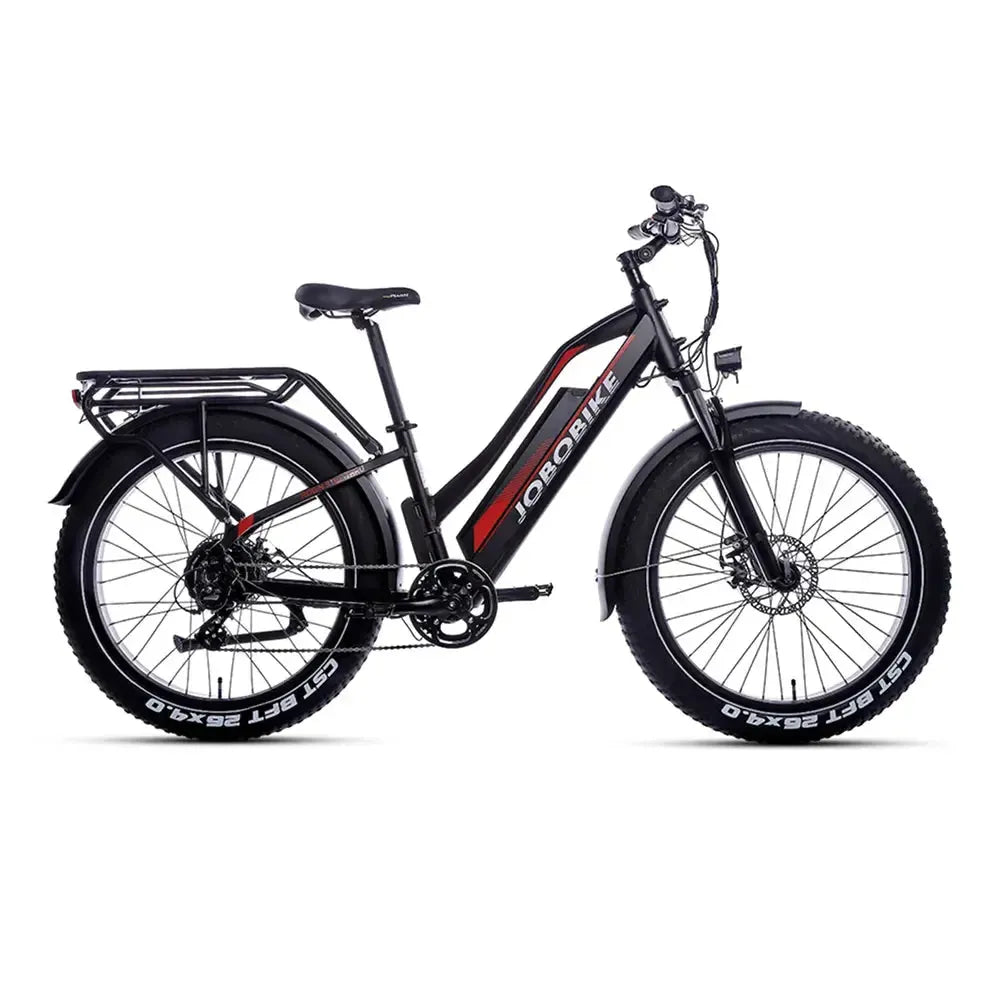 JOBOBIKE Robin ST - Zwart/Rood - fatbikeskopen.nl