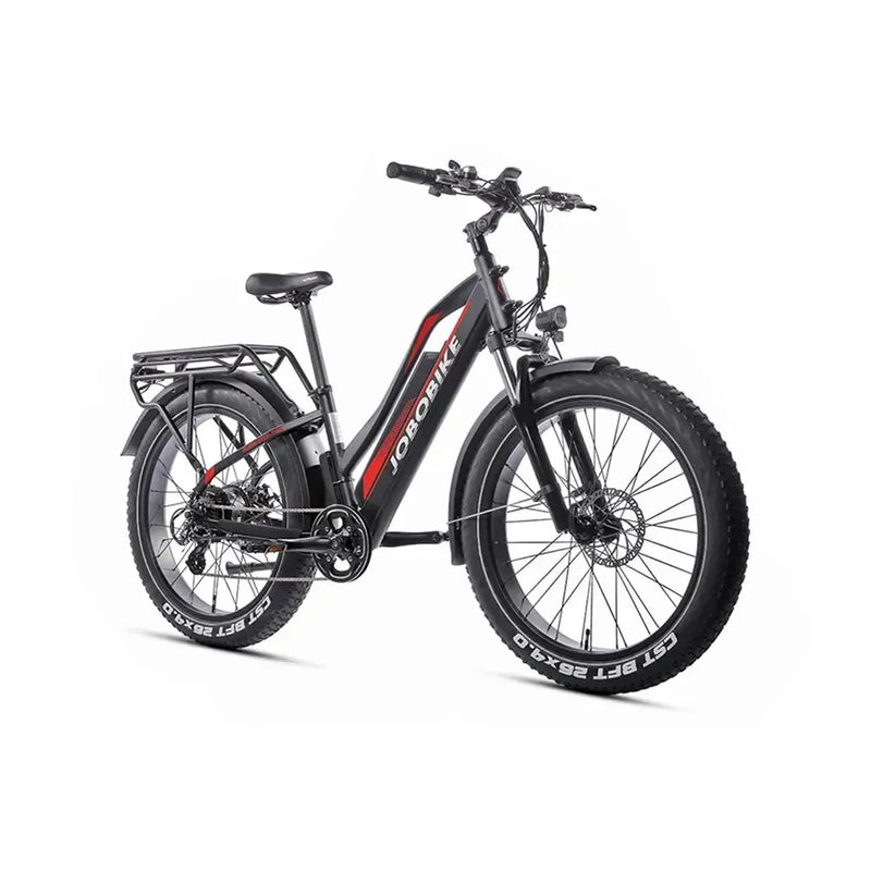 JOBOBIKE Robin - Zwart/Rood - fatbikeskopen.nl