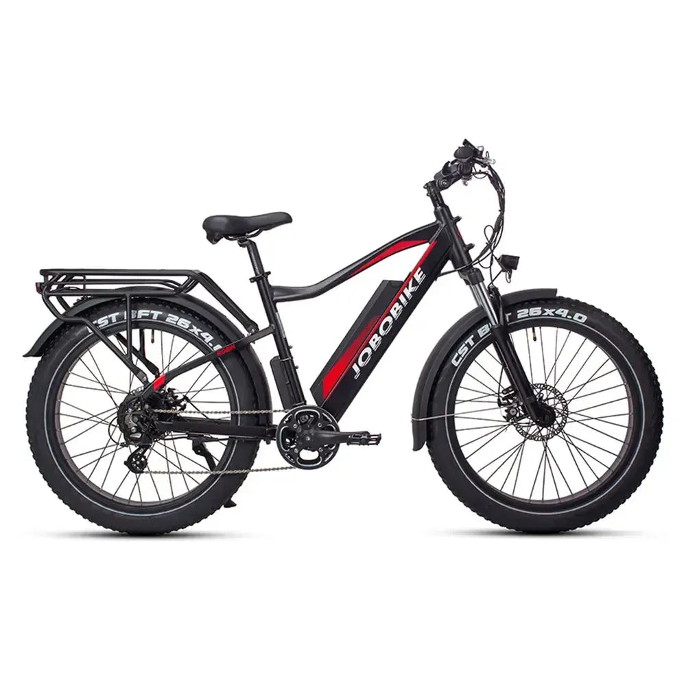 JOBOBIKE Robin - Zwart/Rood - fatbikeskopen.nl