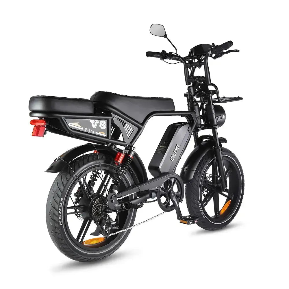 Ouxi V8 Ultra - Zwart - Bruin Zadel - fatbikeskopen.nl