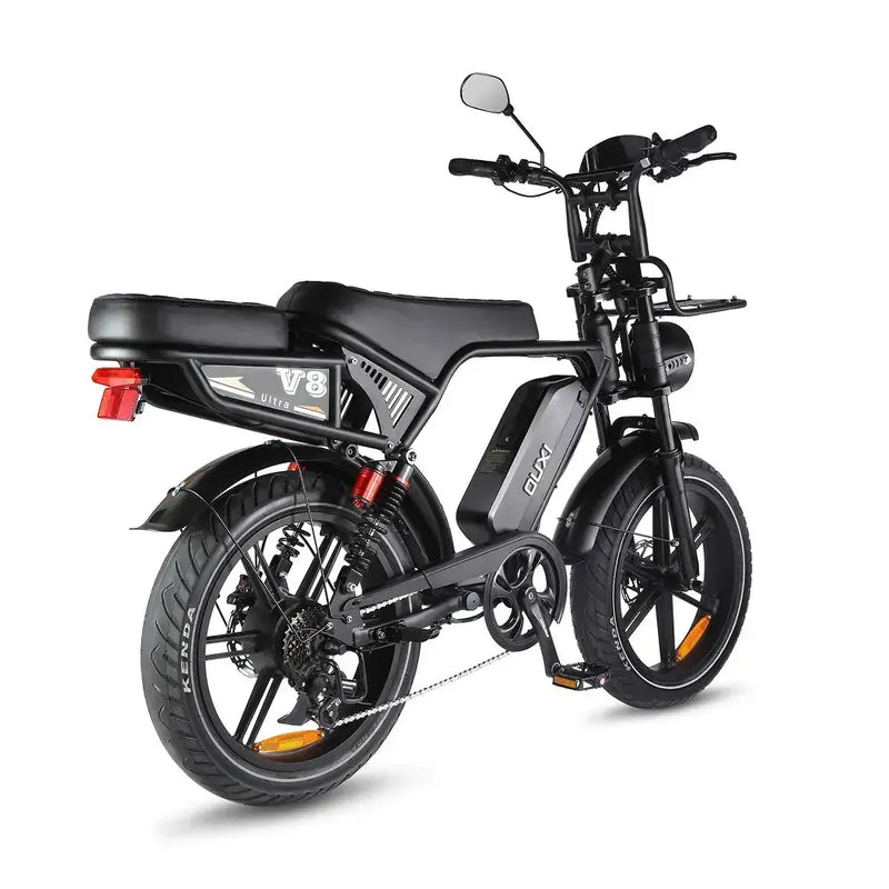 Ouxi V8 Ultra - Zwart - Bruin Zadel - fatbikeskopen.nl