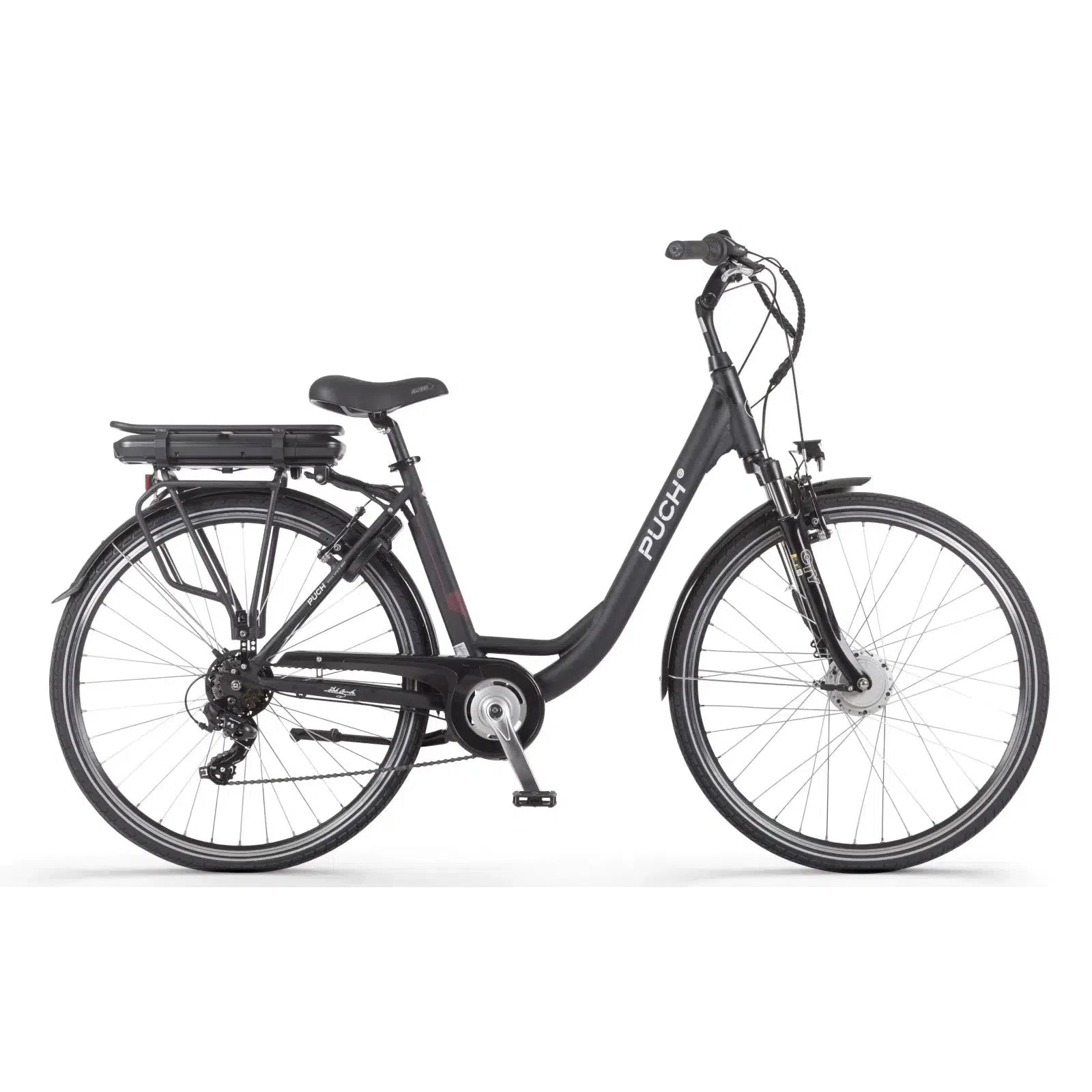 Puch Basic D7 - Zwart - fatbikeskopen.nl