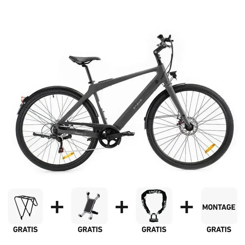 SUPER Deal | ENGWE Mapfour N1 Air - Grijs - fatbikeskopen.nl