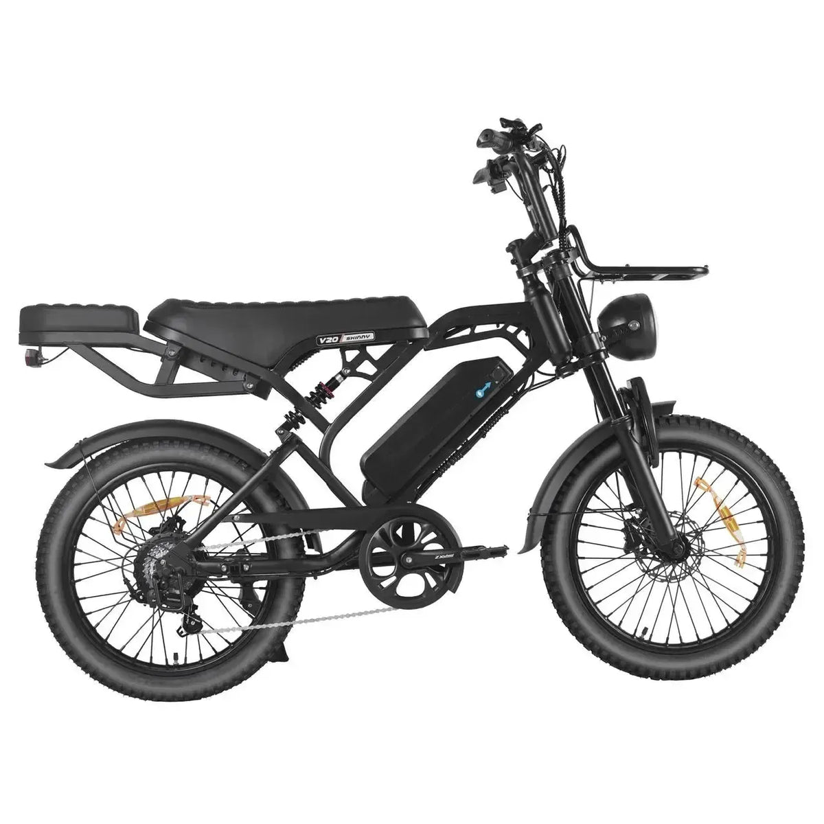 V20 Pro - Skinny Bike - Zwart - fatbikeskopen.nl