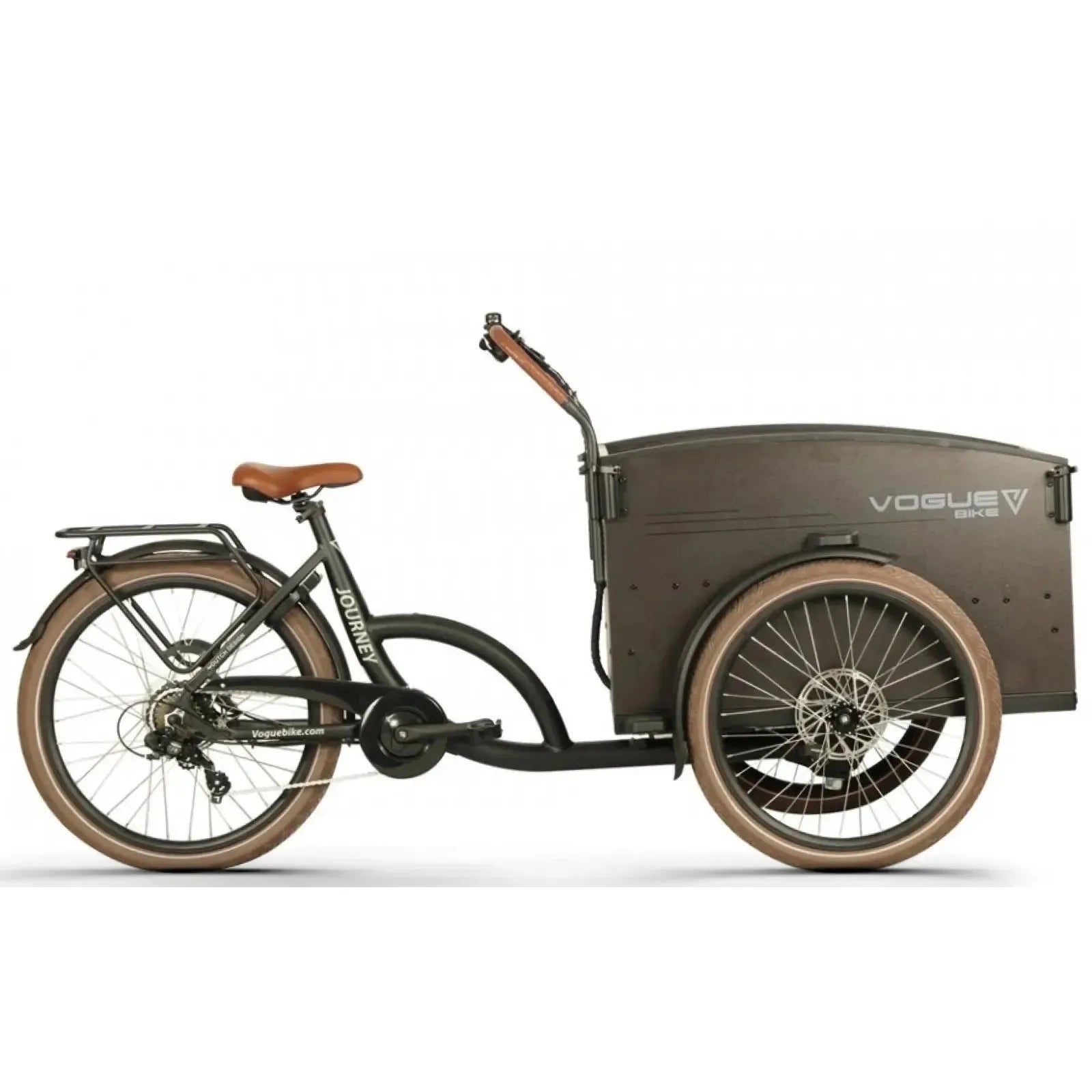 Vogue Journey Plus - Matt Black - Brown - fatbikeskopen.nl