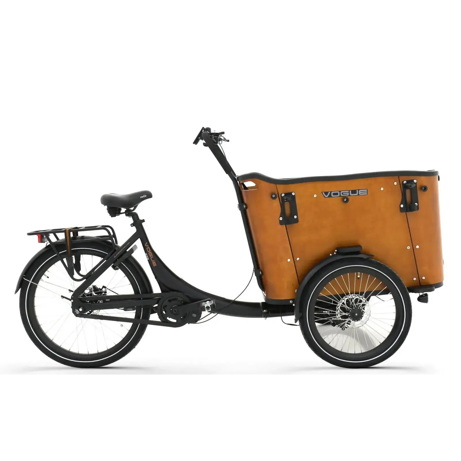 Vogue Superior 3 Deluxe - Matt Black - Brown - fatbikeskopen.nl